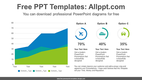 Area-donut chart PowerPoint Diagram Template-list image