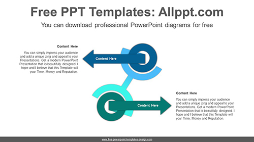 Arrows across doughnut PowerPoint Diagram Template-list image