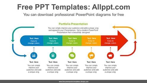 Arrows progress PowerPoint Diagram Template-list image