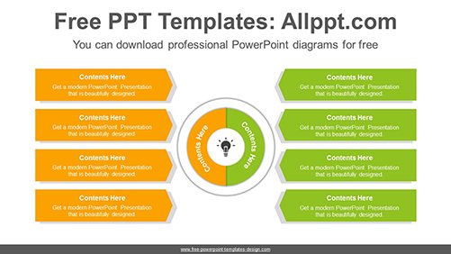 Center symmetry banner PowerPoint Diagram Template-list image