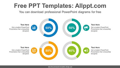 Colorful doughnut charts PowerPoint Diagram Template-list image