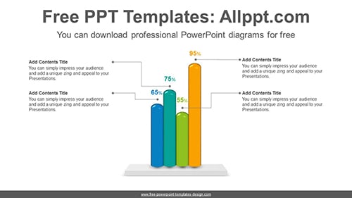 Cylinder bar chart PowerPoint Diagram Template-list image