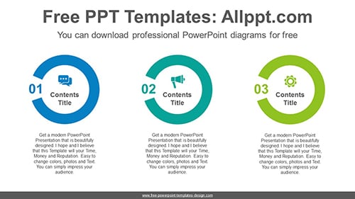 Donut text box PowerPoint Diagram Template-list image