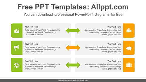 Double arrow banner PowerPoint Diagram Template-list image