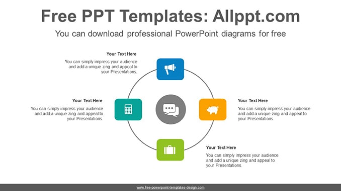 Four radial square PowerPoint Diagram Template-post image