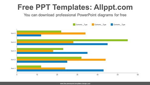 Full clustered bar chart PowerPoint Diagram Template-list image