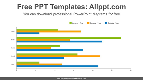 Full clustered bar chart PowerPoint Diagram Template-list image