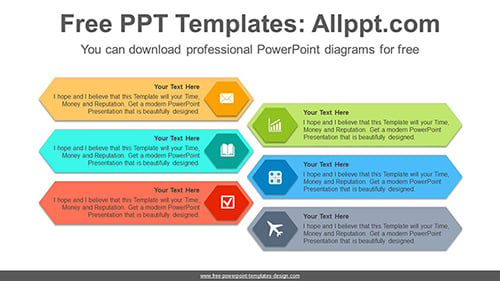 Hexagonal banner PowerPoint Diagram Template-list image