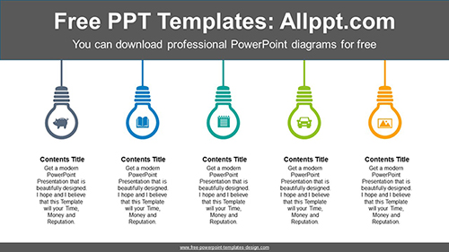 Icon built-in light bulb PowerPoint Diagram Template-list image