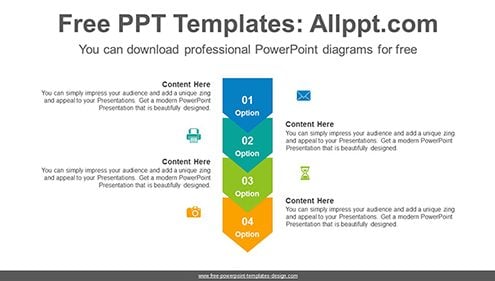 Pentagonal arrow list PowerPoint Diagram Template-list image