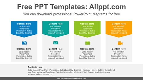 Pentagonal banner PowerPoint Diagram Template-list image