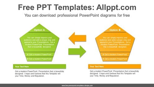 Pentagonal text box PowerPoint Diagram Template-list image