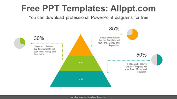 Pyramid Pie Chart Powerpoint Diagram Template