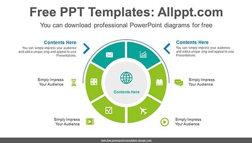Radial doughnut PowerPoint Diagram Template-list image