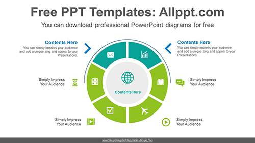 Radial doughnut PowerPoint Diagram Template-list image