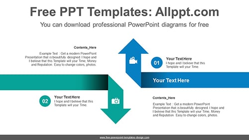 Reverse-facing arrow PowerPoint Diagram Template-list image