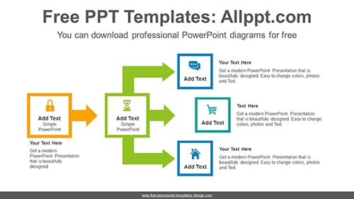 Square arrow flow PowerPoint Diagram Template-list image