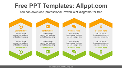 Symmetrical chevron PowerPoint Diagram Template-list image
