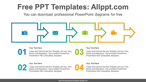 Text box arrow flow PowerPoint Diagram Template-list image