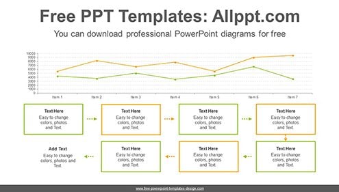 Text box line chart PowerPoint Diagram Template-list image