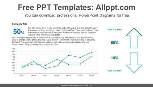 Up-down line chart PowerPoint Diagram Template-list image