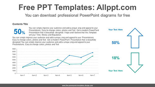 Up-down line chart PowerPoint Diagram Template-list image