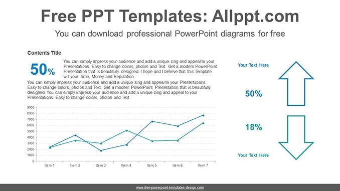 Up-down line chart PowerPoint Diagram Template-post image