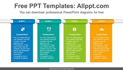 Vertical banner flow PowerPoint Diagram Template-list image