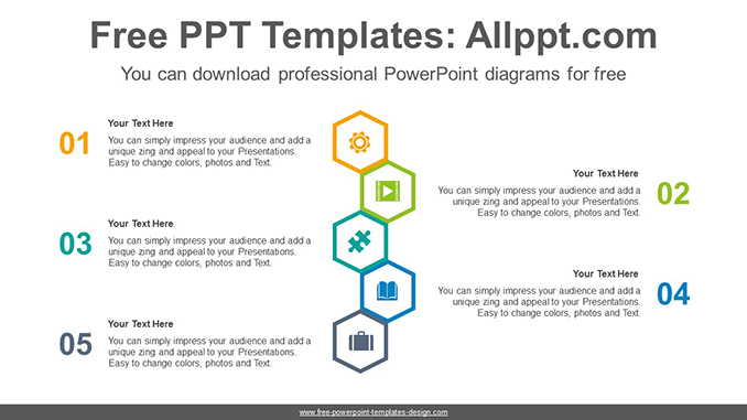 Vertical hexagonal list PowerPoint Diagram Template-post image