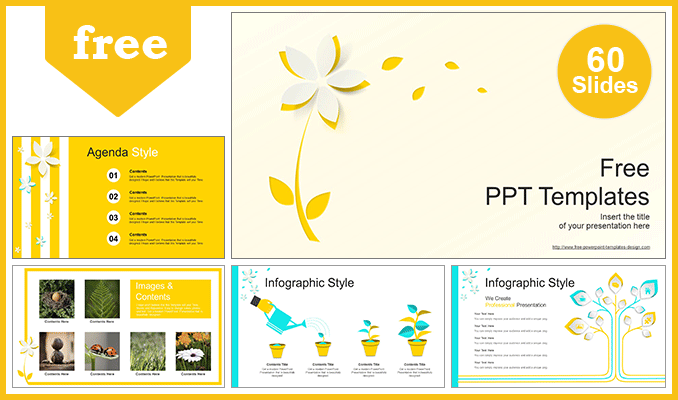 Download Beautiful Yellow Flower Powerpoint Templates Easily Editable Shape