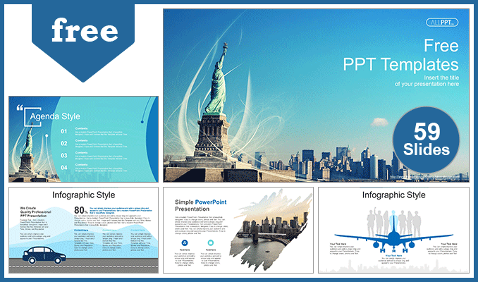 Statue-of-Liberty-New-York-Skyline-PowerPoint-Templates-Feature-Image