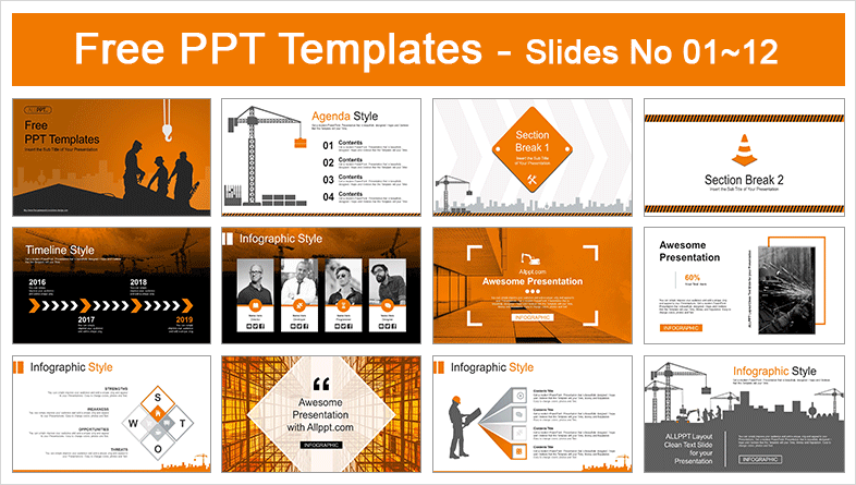 Silhouette-of-Construction-Worker-Industry-PowerPoint-Templates-01