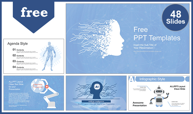 Artificial Intelligence High Technology Powerpoint Templates For Free