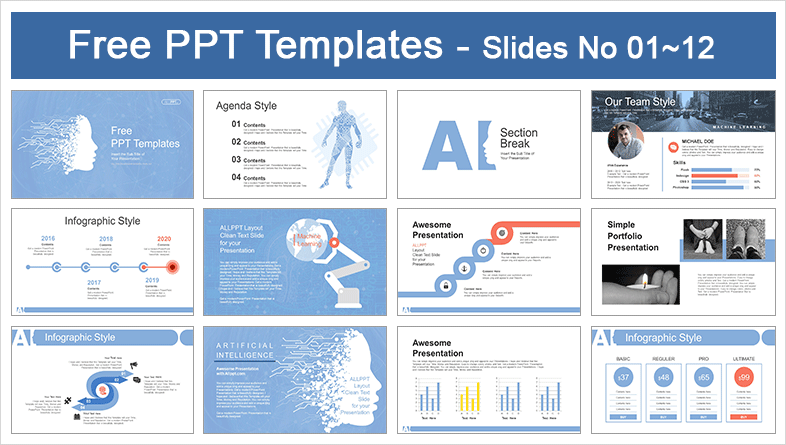 Artificial Intelligence High Technology Powerpoint Templates For Free