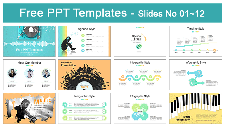 Music Themed Powerpoint Template from www.free-powerpoint-templates-design.com