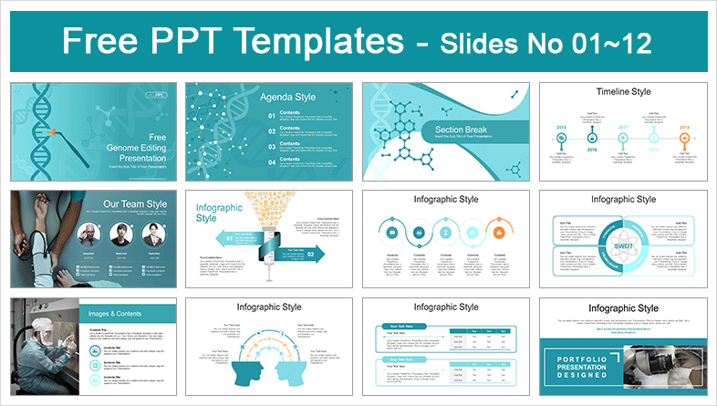 Genome Editing Medical Powerpoint Templates For Free