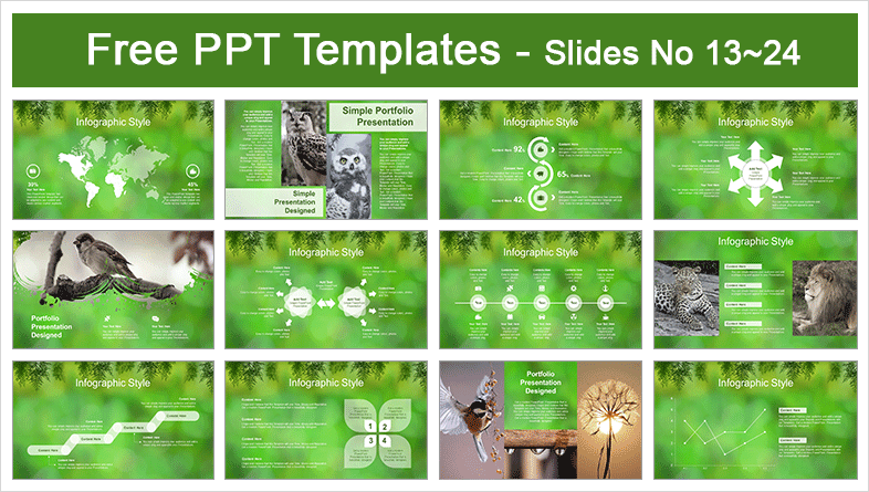 Natural Green Background Powerpoint Templates For Free