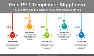 Flashing light bulbs PowerPoint Diagram Template-list-image
