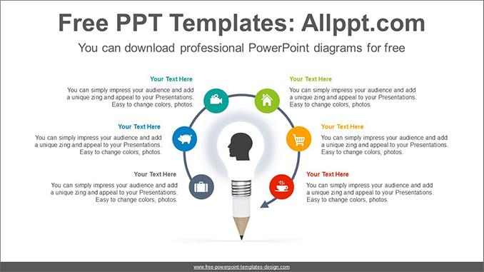 Light bulb pencil PowerPoint Diagram Templates-post image