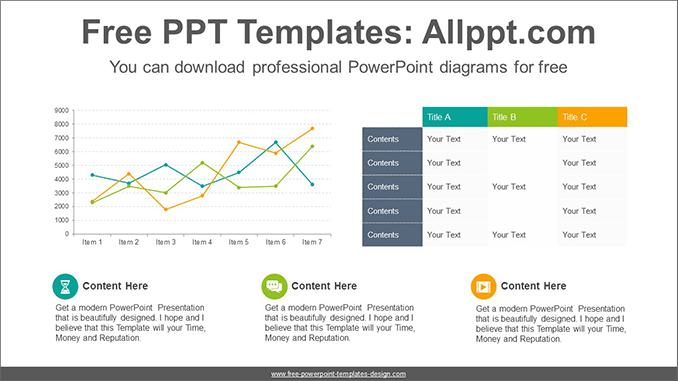 Table Line Charts Powerpoint Diagram Template Table Line Charts Powerpoint Diagram Template