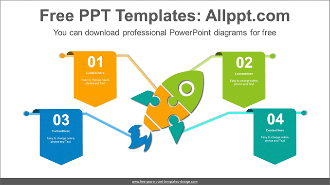 Flags-on-rocket-puzzles-PowerPoint-Diagram-Template-post-image