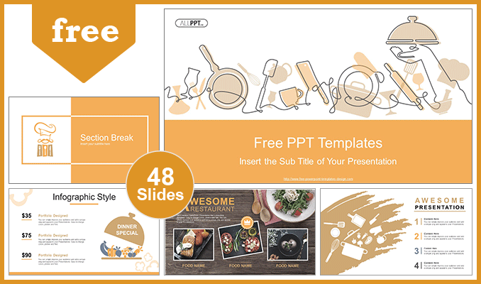 Restaurant Food Recipes Powerpoint Templates For Free