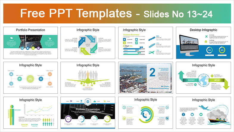 Global Logistics Network Powerpoint Templates For Free