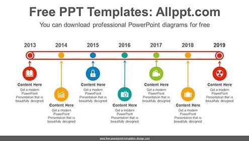 Line Belt History PowerPoint Diagram-list image