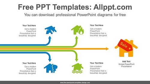 5 Stem Trees PowerPoint Diagram-list image