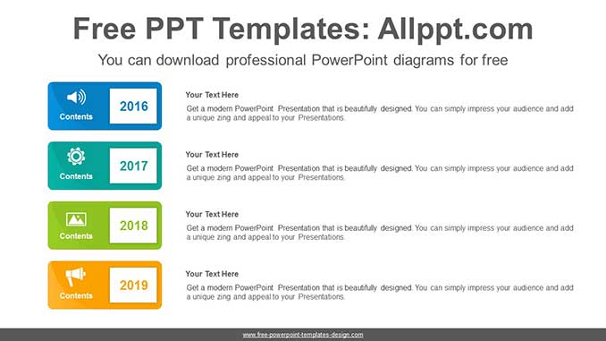 Card Text Boxes PowerPoint Diagram-post image