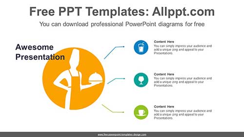 Chef Silhouette PPT Diagram Template-list image