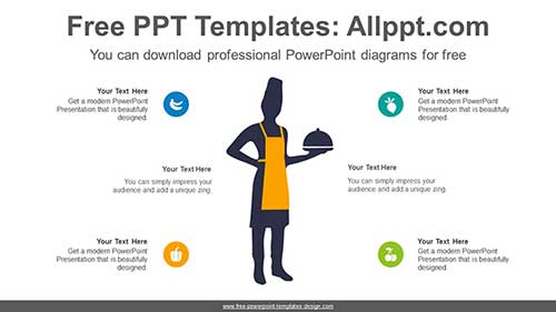 Chef Silhouette PowerPoint Diagram-list image