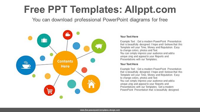 Circle Mindmap Powerpoint Diagram For Free