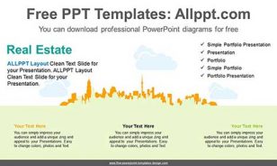 Cityscape Silhouette PowerPoint Diagram-list image